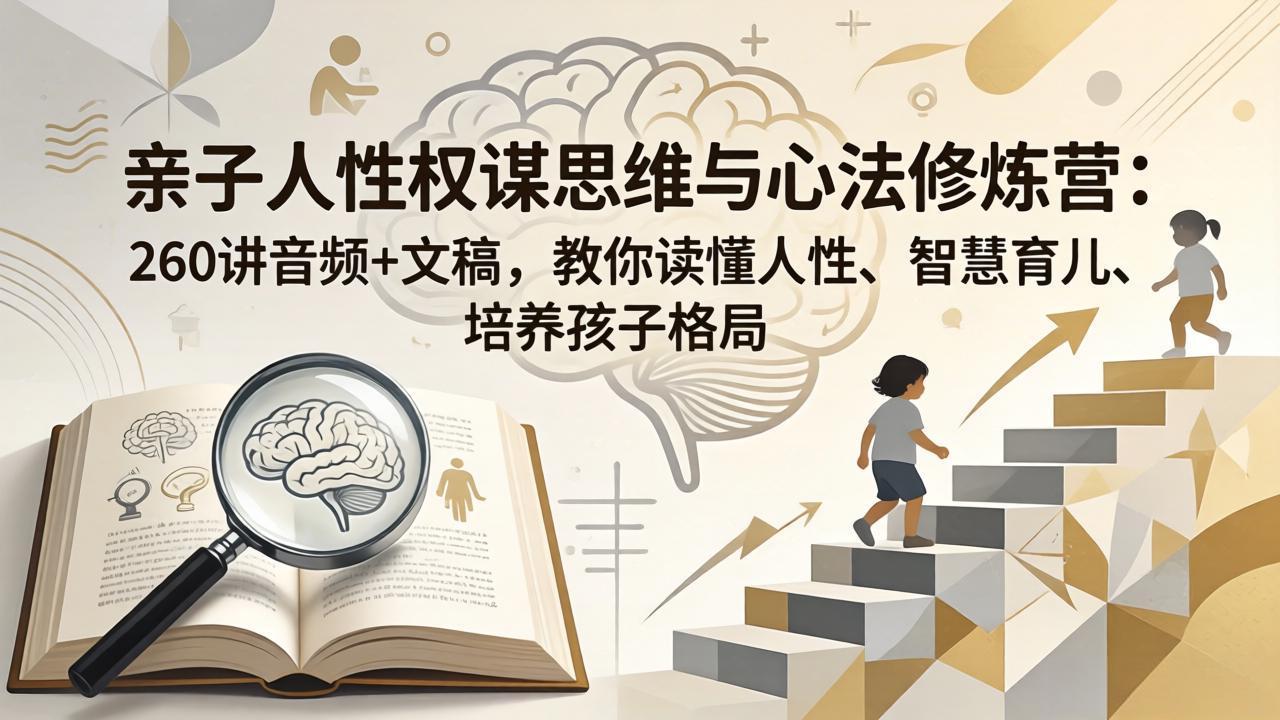 亲子人性权谋思维与心法修炼营：260讲音频+文稿，教你读懂人性、智慧育儿、培养孩子格局-领星网创资源站