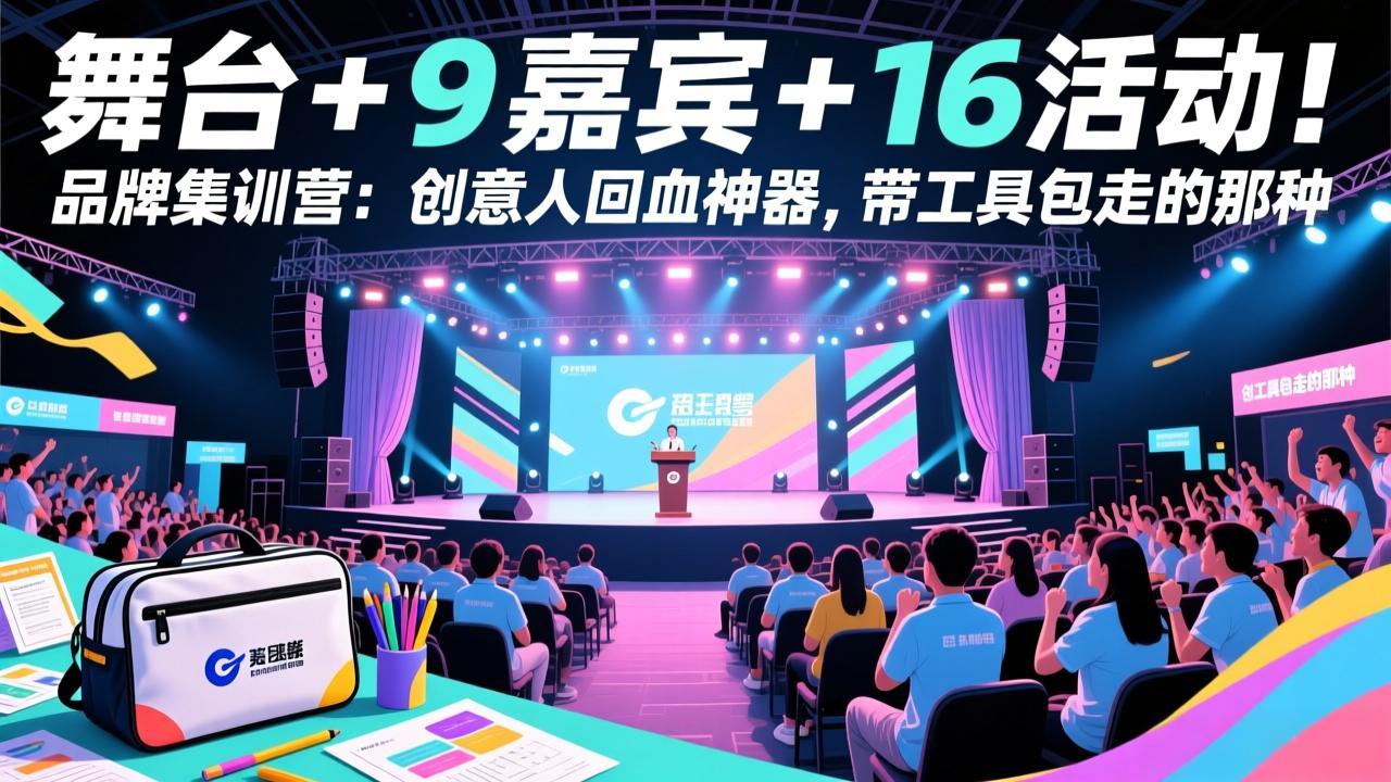 舞台 + 9 嘉宾 + 16 活动！品牌集训营：创意人回血神器，带工具包走的那种-领星网创资源站