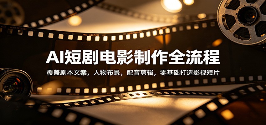 AI短剧电影制作全流程：覆盖剧本文案，人物布景，配音剪辑，零基础打造影视短片-领星网创资源站