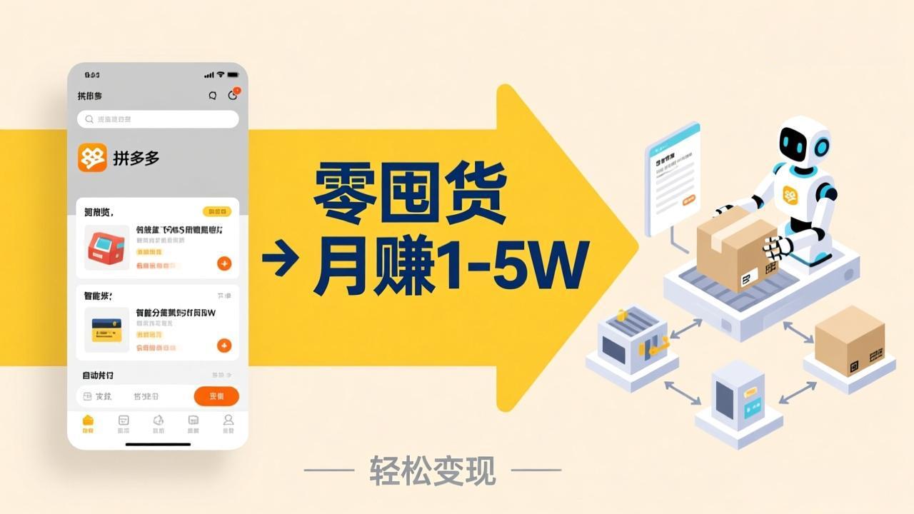 不用囤货不用跑单！拼多多虚拟玩法，机器人管理发货和客服，帮你月赚 1-5W-领星网创资源站