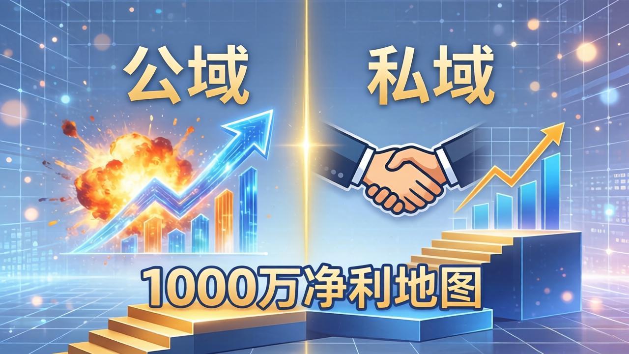 公域玩命出爆款，私域悄悄做成交：这套AI内训课，2026给你打通1000万净利的地图-领星网创资源站