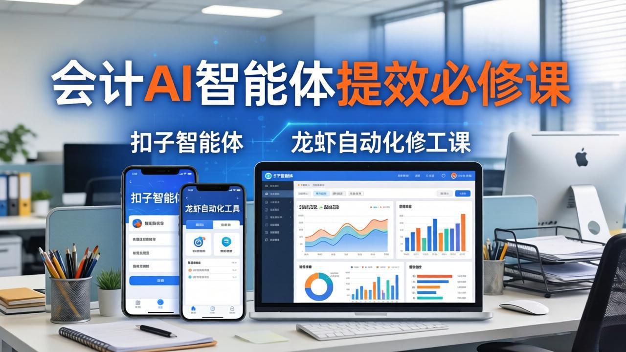 财务会计AI智能体提效必修课：扣子智能体+龙虾自动化+报表分析，一站式提升财务工作效率-领星网创资源站