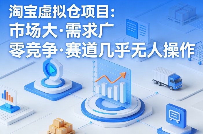 淘宝虚拟仓项目，市场大，需求广，零竞争，赛道几乎没人操作(更新0410)-领星网创资源站