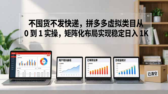 不囤货不发快递，拼多多虚拟类目从 0 到 1 实操，矩阵化布局实现稳定日入 1K-领星网创资源站