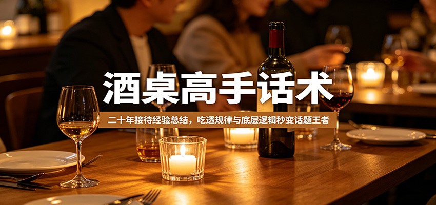 酒桌高手话术：二十年接待经验总结，吃透规律与底层逻辑秒变话题王者-领星网创资源站