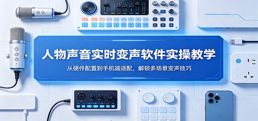 人物声音实时变声软件实操教学：从硬件配置到手机端适配，解锁多场景变声技巧-领星网创资源站