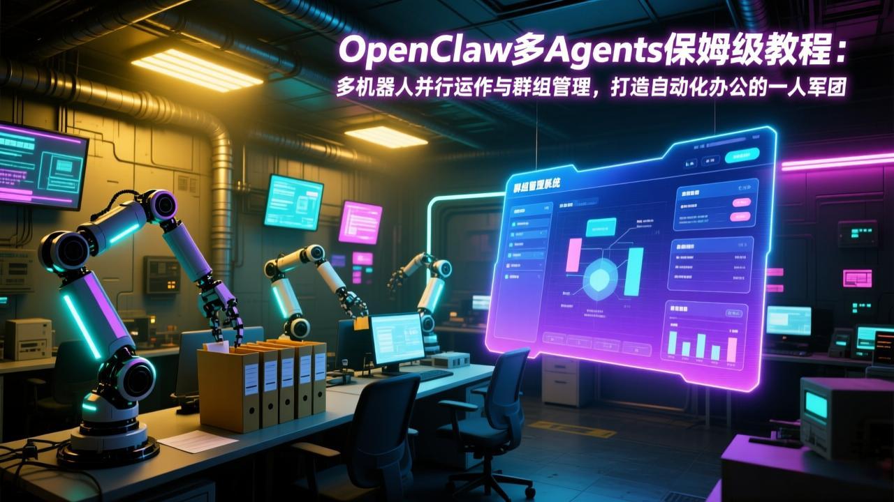 OpenClaw多Agents保姆级教程：多机器人并行运作与群组管理，打造自动化办公的一人军团-领星网创资源站