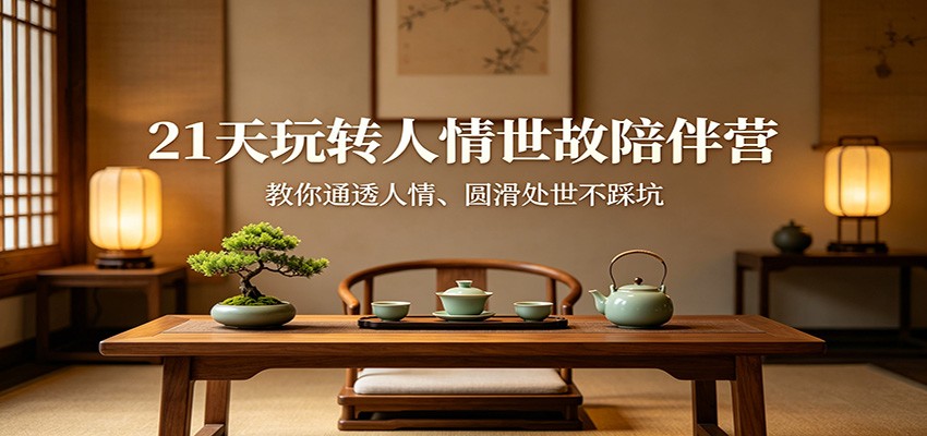 21天玩转人情世故陪伴营：教你通透人情、圆滑处世不踩坑-领星网创资源站