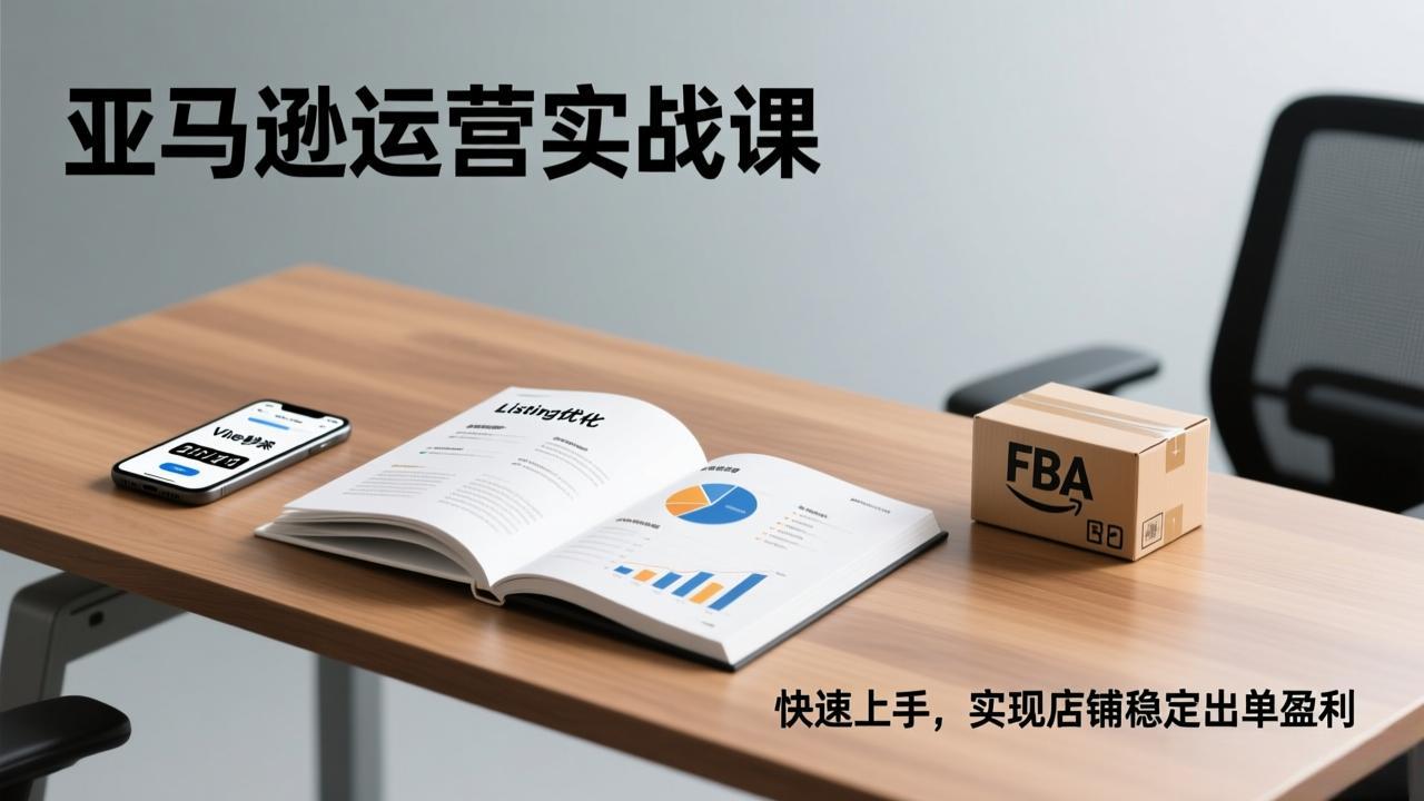 亚马逊运营实战课，Listing优化、Vine秒杀、FBA发货，快速上手，实现店铺稳定出单盈利-领星网创资源站