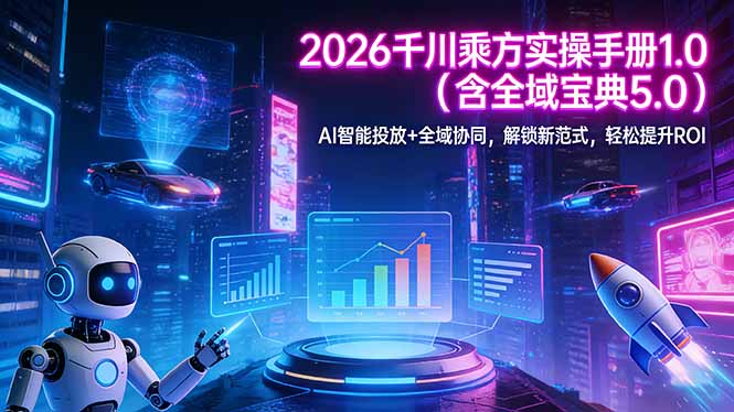 2026 千川乘方实操手册 1.0(含全域宝典 5.0-领星网创资源站