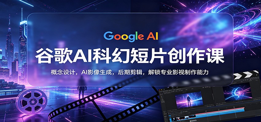谷歌AI科幻短片创作课：概念设计，AI影像生成，后期剪辑，解锁专业影视制作能力-领星网创资源站