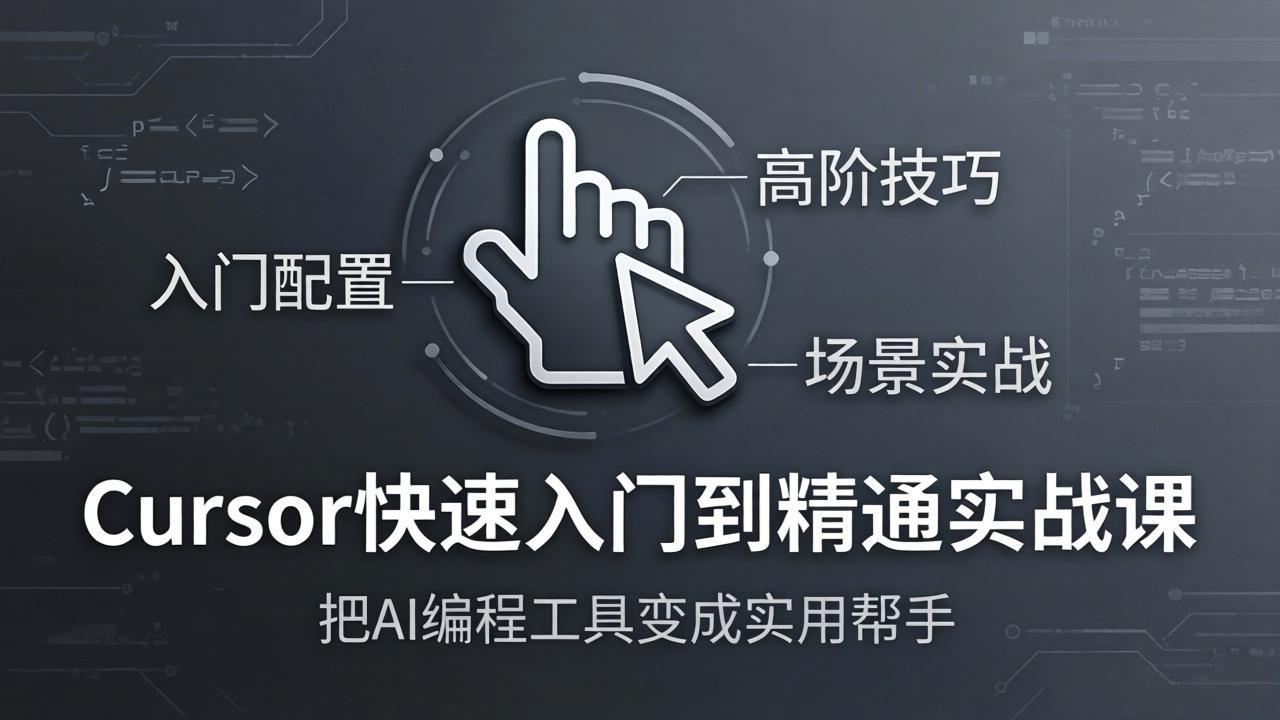 Cursor快速入门到精通实战课：入门配置+高阶技巧+场景实战，把AI编程工具变成实用帮手-领星网创资源站