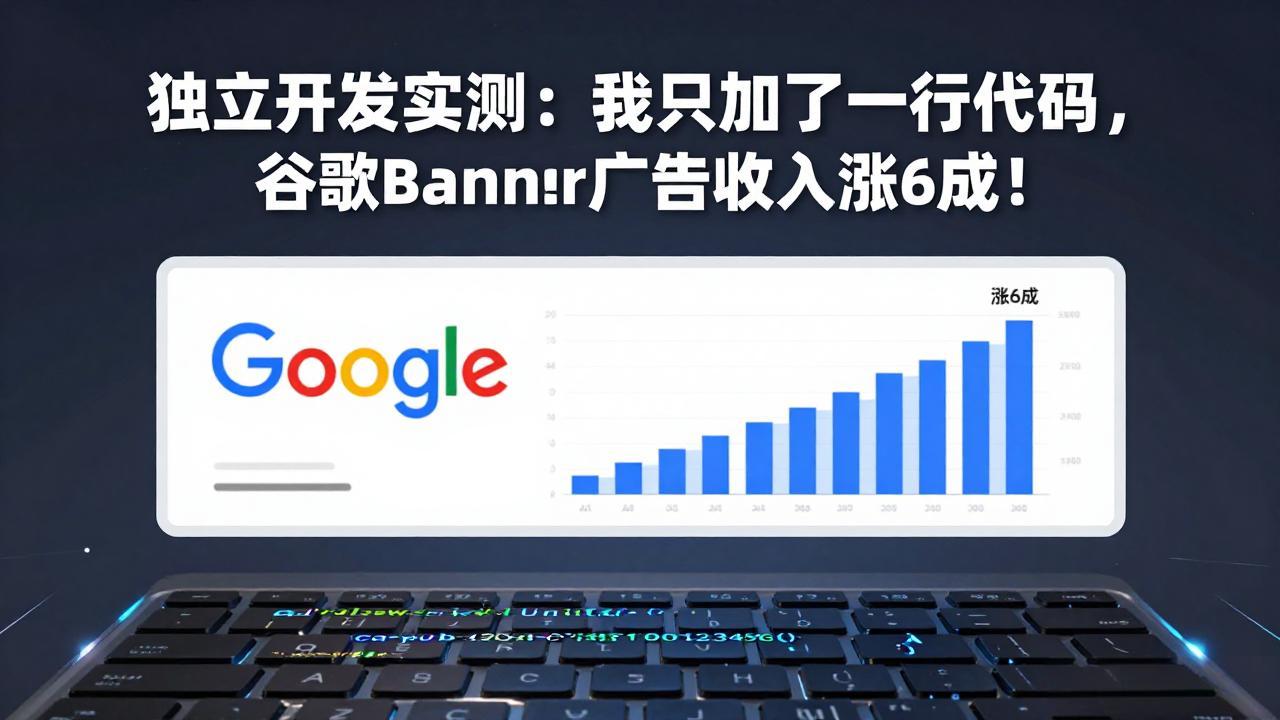 付费文章：独立开发实测：我只加了一行代码，谷歌Banner广告收入涨6成！-领星网创资源站