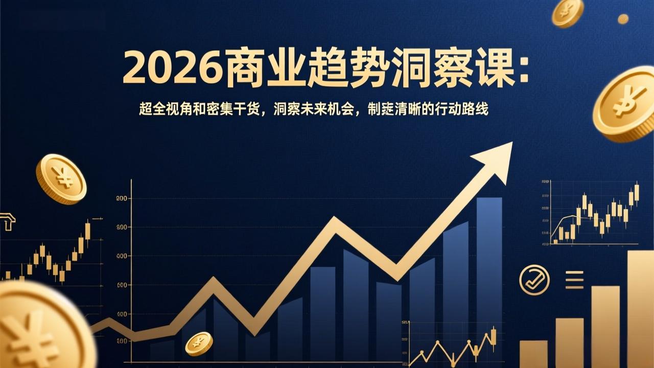 2026商业趋势洞察课：超全视角和密集干货，洞察未来机会，制定清晰的行动路线-领星网创资源站