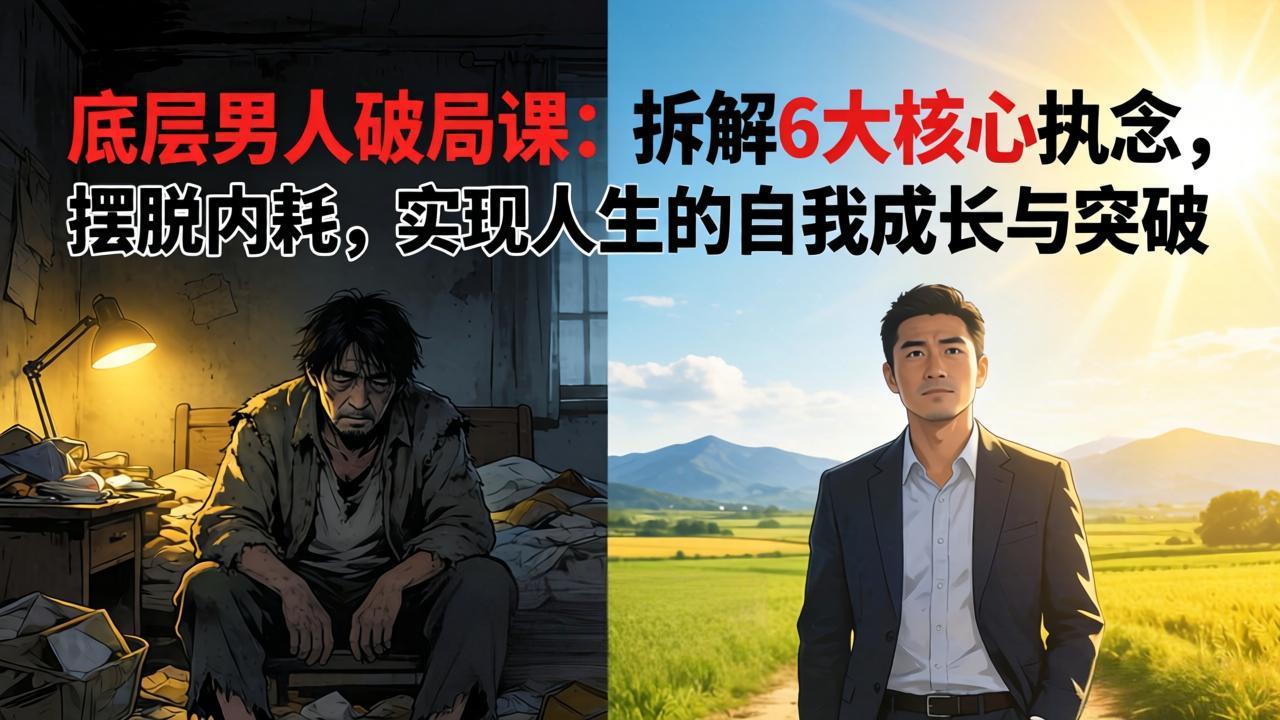 付费文章：底层男人破局课：拆解 6 大核心执念，摆脱内耗，实现人生的自我成长与突破-领星网创资源站