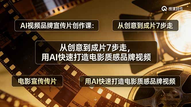 AI视频品牌宣传片创作课：从创意到成片7步走，用AI快速打造电影质感品牌视频-领星网创资源站
