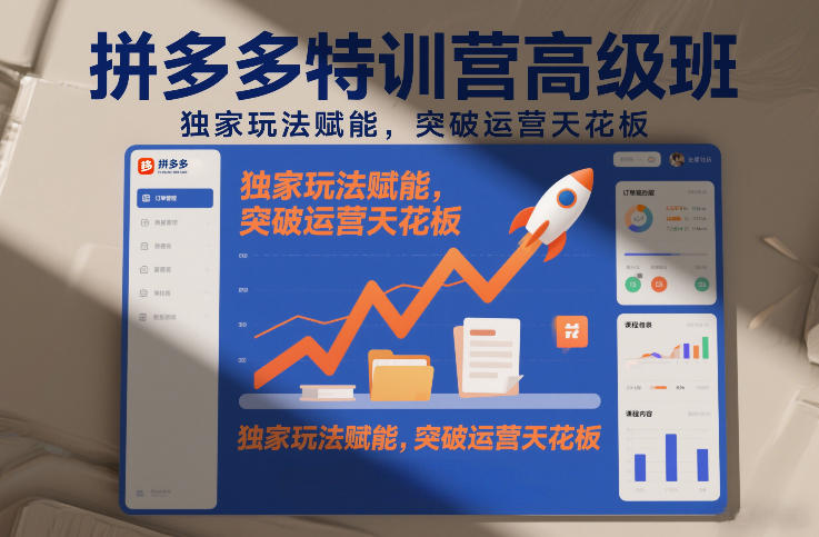 拼多多特训营高阶班，独家玩法赋能，突破运营天花板(更新26年4月24日)-领星网创资源站