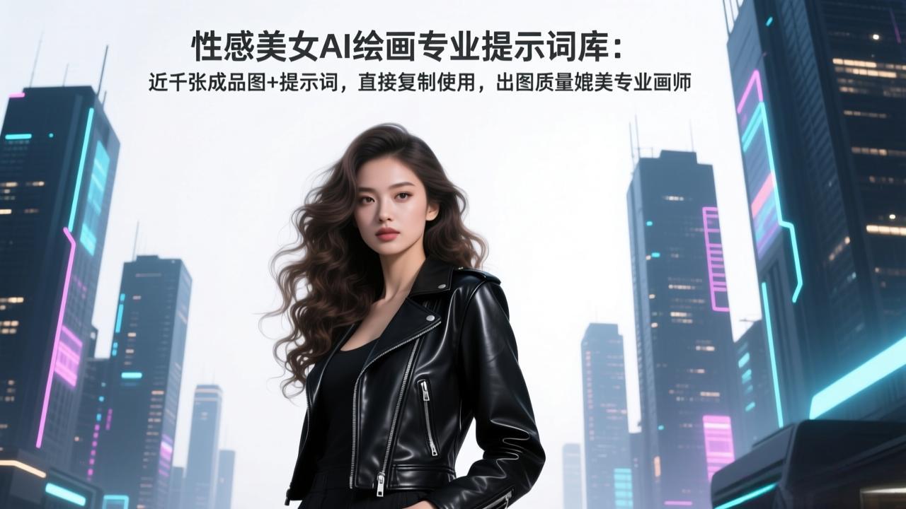 性感美女AI绘画专业提示词库：近千张成品图+提示词，直接复制使用，出图质量媲美专业画师-领星网创资源站
