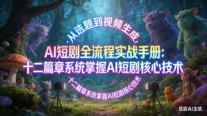 AI 短剧全流程实战手册：从选题到视频生成，十二篇章系统掌握 AI 短剧核心技术-领星网创资源站