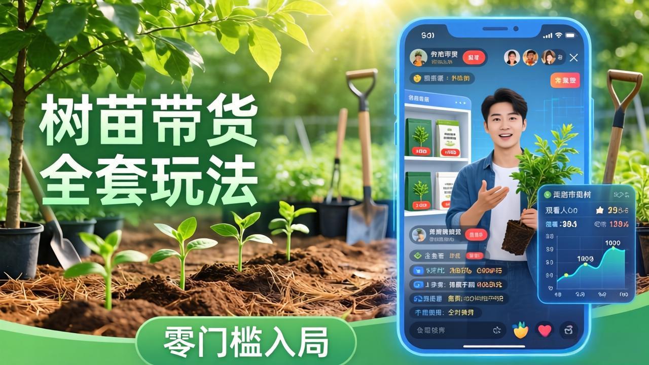 视频号AI树苗带货全套玩法：零门槛入局，掌握豆包、千问等AI工具制作树苗视频的全套流程-领星网创资源站