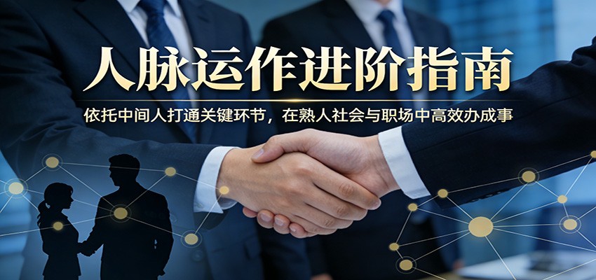 付费文章：人脉运作进阶指南，依托中间人打通关键环节，在熟人社会与职场中高效办成事-领星网创资源站