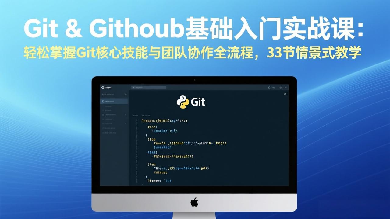 Git & GitHub基础入门实战课：轻松掌握Git核心技能与团队协作全流程，33节情景式教学-领星网创资源站