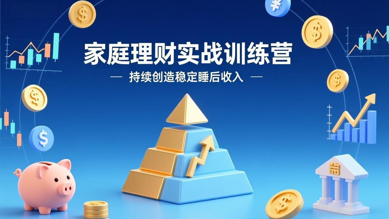 家庭理财实战训练营：从0到1建体系，三阶进阶层层递进，助你持续创造稳定睡后收入-领星网创资源站