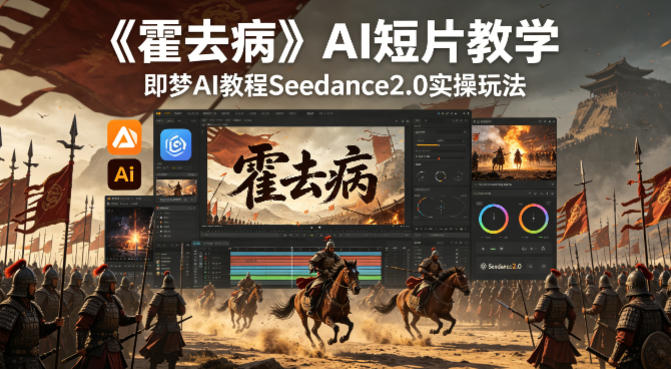 《霍去病》AI短片教学，即梦AI教程Seedance2.0实操玩法-领星网创资源站