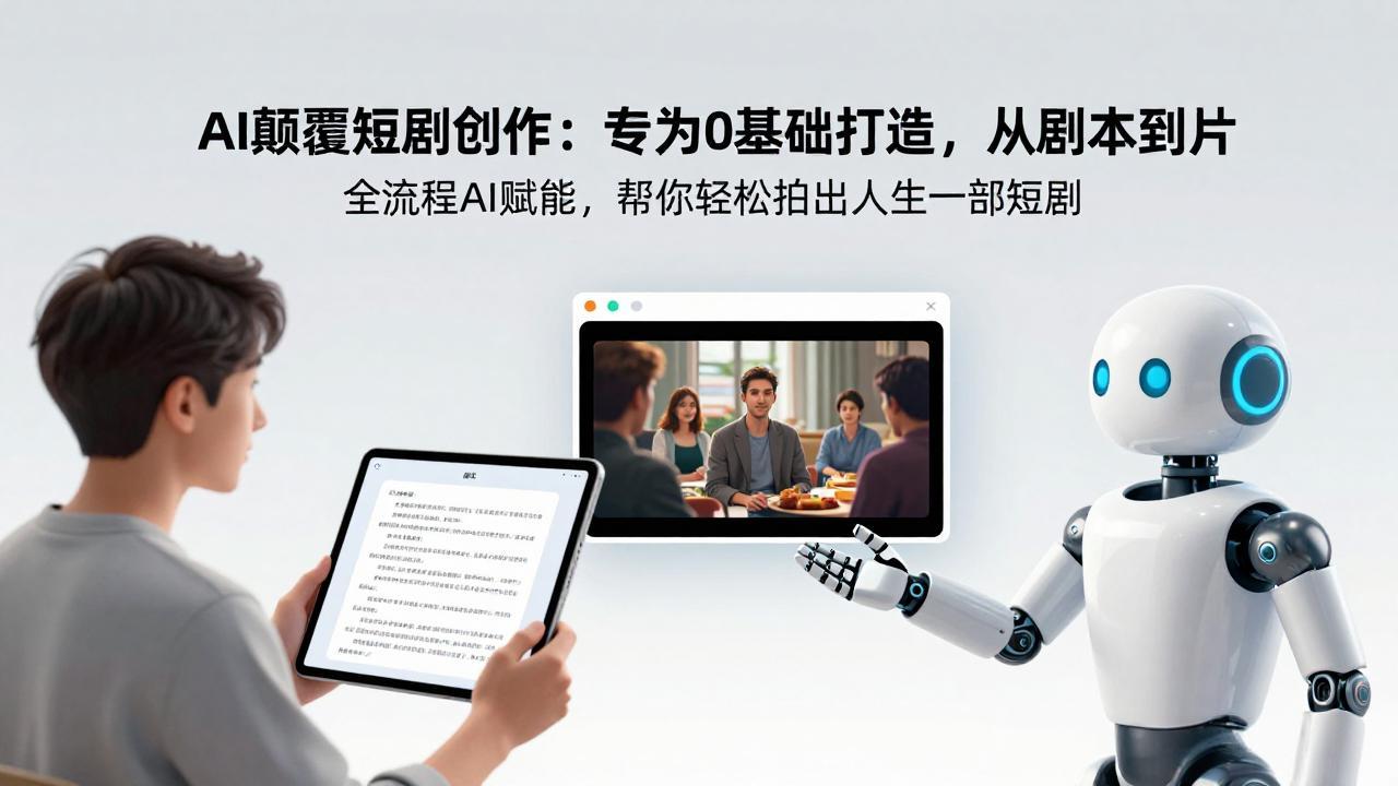 AI颠覆短剧创作：专为0基础打造，从剧本到成片全流程AI赋能，帮你轻松拍出人生第一部短剧-领星网创资源站