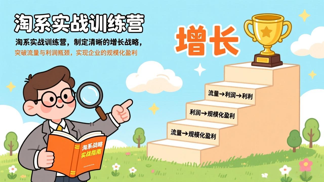 淘系实战训练营，制定清晰的增长战略，突破流量与利润瓶颈，实现企业的规模化盈利-领星网创资源站