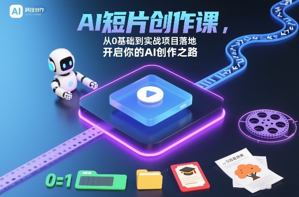 AI短片创作课，从0基础到实战项目落地，开启你的AI创作之路(更新0411)-领星网创资源站