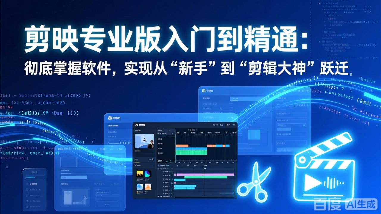 剪映专业版入门到精通：彻底掌握软件，实现从“新手”到“剪辑大神”跃迁-领星网创资源站