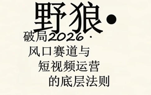 野狼团队·多平台实操运营课，覆盖AI口播、服装、好物、漫剪等热门玩法(更新4月)-领星网创资源站