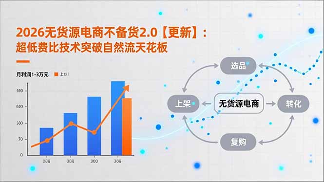 2026无货源电商不备货2.0【更新-3月】：超低费比技术突破自然流天花板，单店月利润1-3万元-领星网创资源站