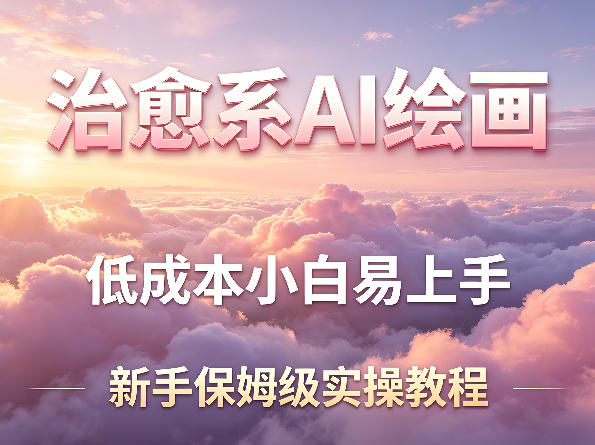 治愈系AI绘画提示词项目，低成本小白易上手，每天10分钟，新手保姆级实操教程-领星网创资源站