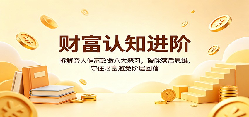 财富认知进阶：拆解穷人乍富致命八大恶习，破除落后思维，守住财富避免阶层回落-领星网创资源站