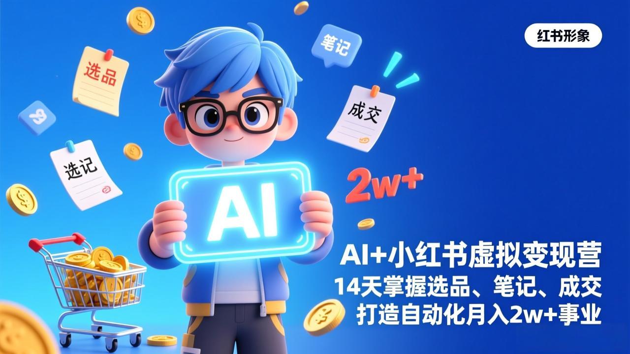 AI+小红书虚拟变现营(完结-领星网创资源站