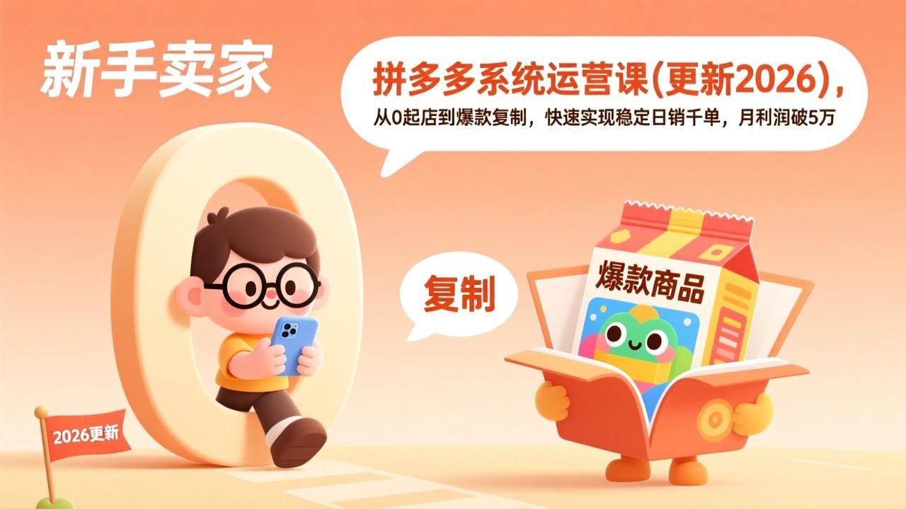 拼多多系统运营课(更新2026-领星网创资源站