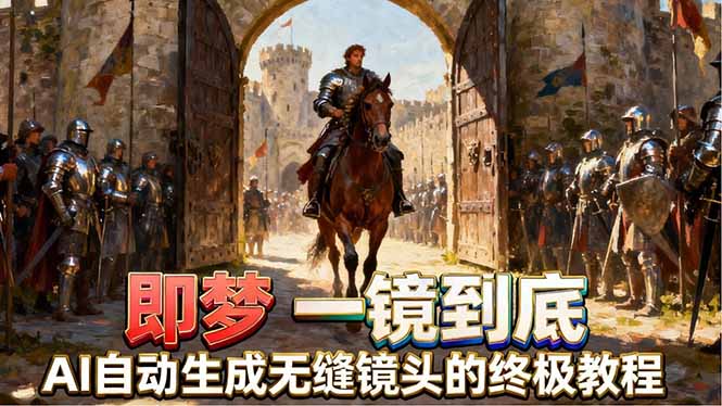 即梦AI一镜到底终极教程，智能补帧+运镜技巧，AI自动生成无缝丝滑长镜头高效出片-领星网创资源站