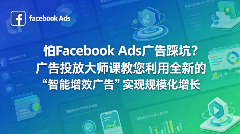 怕Facebook Ads广告踩坑？广告投放大师课教您利用全新的“智能增效广告”实现规模化增长【原创双语字幕】-领星网创资源站