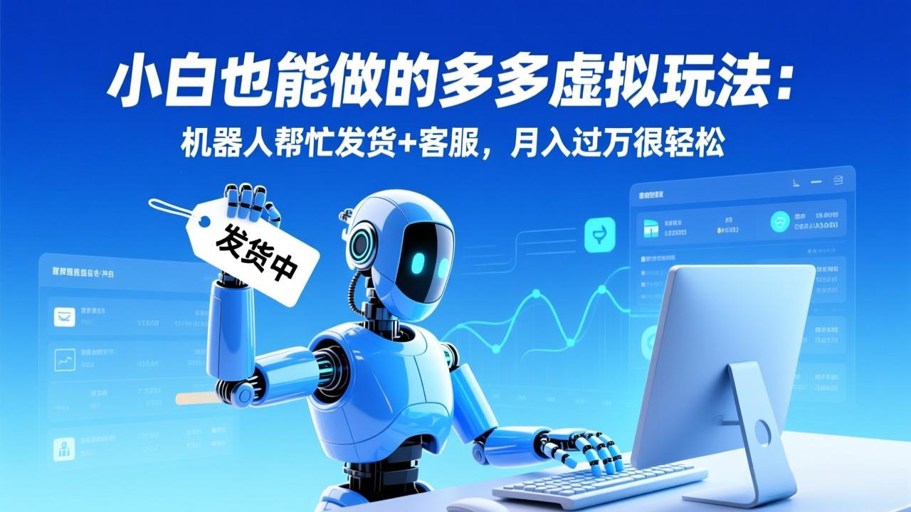 小白也能做的多多虚拟玩法:机器人帮忙发货+客服,月入过万很轻松-领星网创资源站