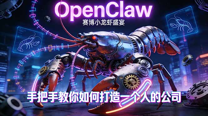 OpenClaw，小龙虾-从产品到爆款的成长之路，手把手教你如何打造一个人的公司-领星网创资源站