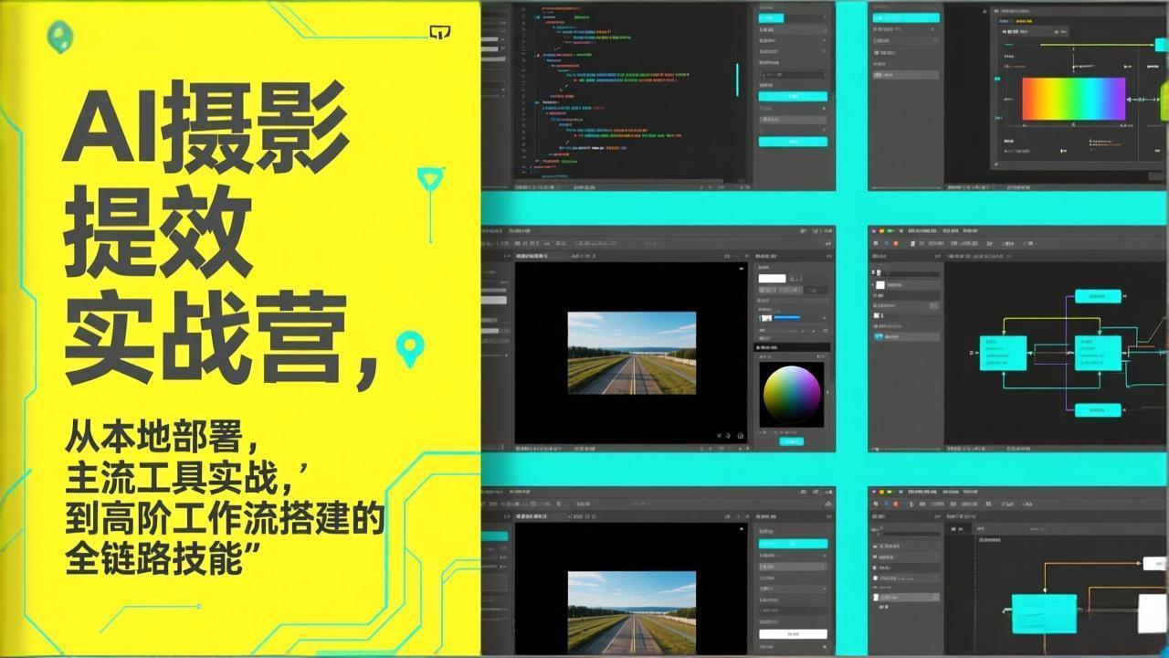 AI+摄影提效实战营，从本地部署，主流工具实战，到高阶工作流搭建的全链路技能-领星网创资源站