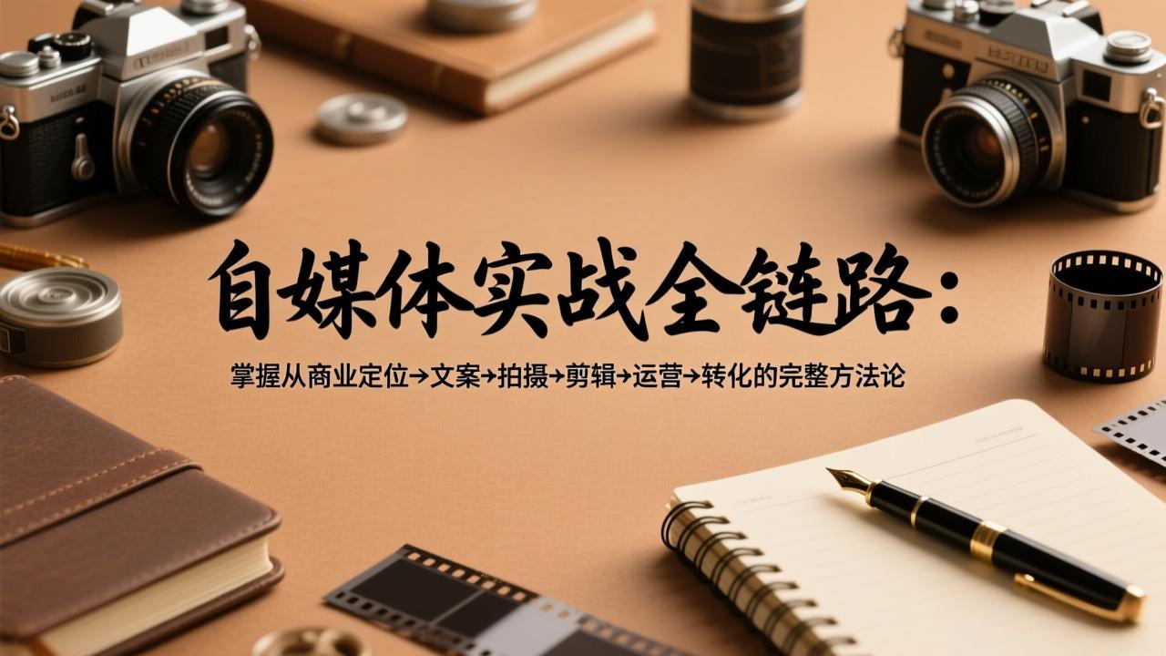 自媒体实战全链路：掌握从商业定位→文案→拍摄→剪辑→运营→转化的完整方法论-领星网创资源站