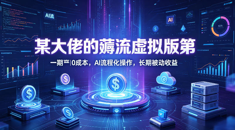 某大佬的薅流虚拟版第一期丨0成本，AI流程化操作，长期被动收益-领星网创资源站