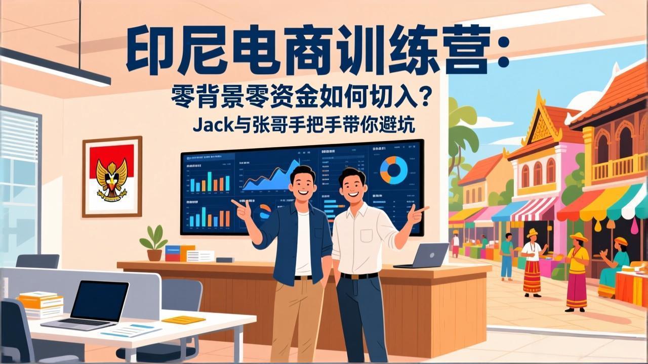 印尼电商训练营：零背景零资金如何切入？Jack与张哥手把手带你避坑-领星网创资源站