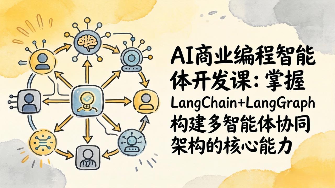 AI商业编程智能体开发课：掌握LangChain+LangGraph构建多智能体协同架构的核心能力-领星网创资源站