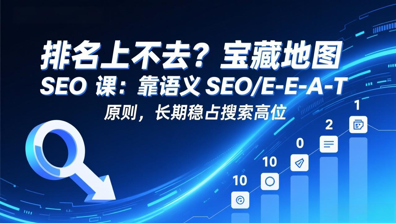 排名上不去？宝藏地图 SEO 课：靠语义 SEO+E-E-A-T 原则，长期稳占搜索高位-领星网创资源站