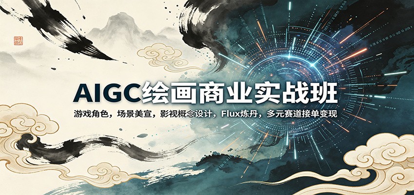AIGC绘画商业实战班：游戏角色，场景美宣，影视概念设计，Flux炼丹，多元赛道接单变现-领星网创资源站