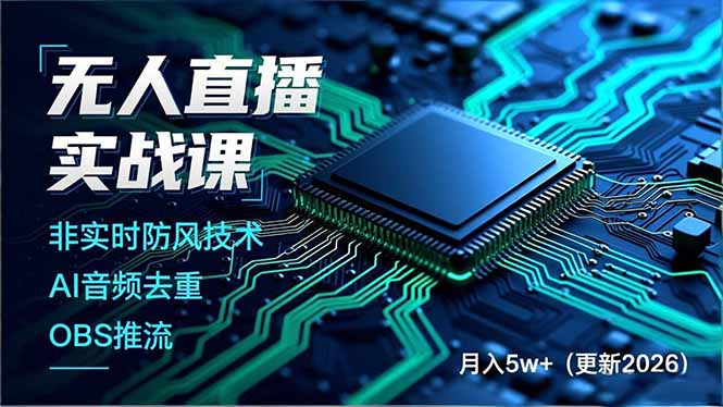 无人直播实战课(更新2月-领星网创资源站